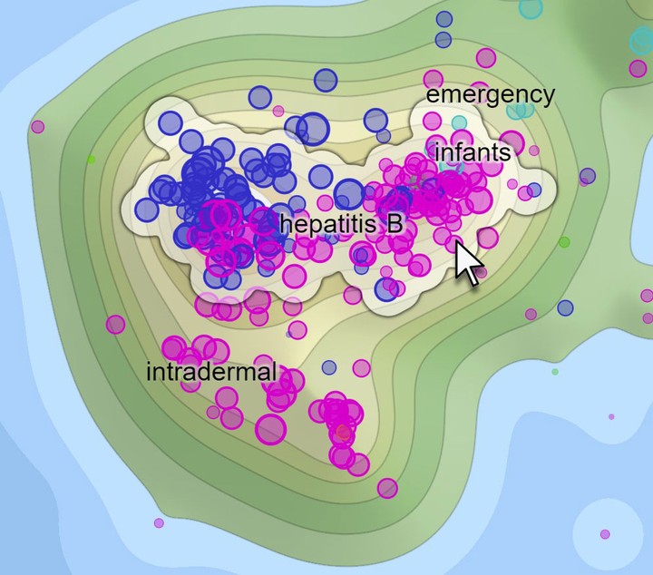 Cluster selection mode illustration.
