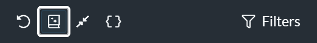 Advanced parameters switch in Lingo3G Clustering Workbench, dark theme.