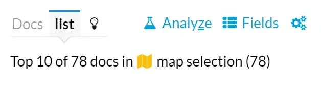 Analyze selection button
