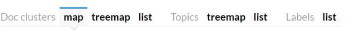 Analysis result facet tabs available in Lingo4G Explorer.
