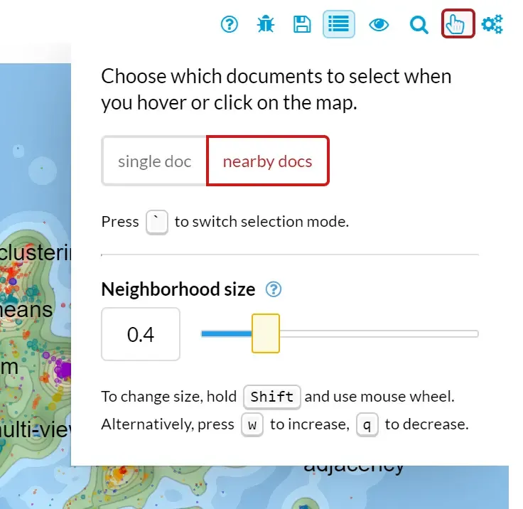 Document selection mode settings.