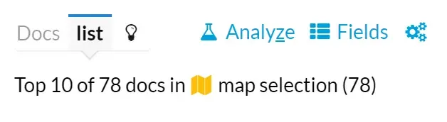 Analyze selection button