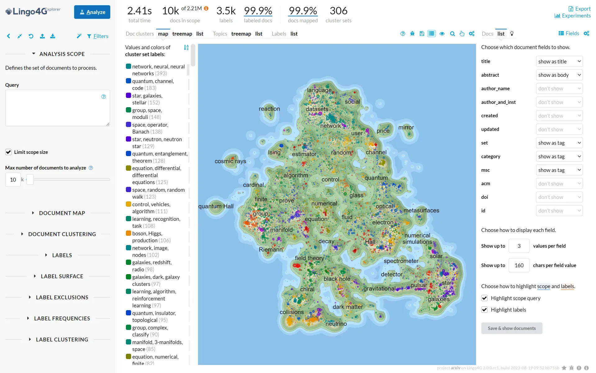 Lingo4G Explorer v1, overview.